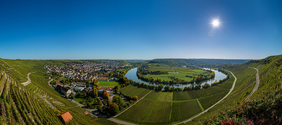 Neckarschleife bei Mundelsheim am Neckar